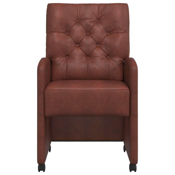 Scaune de dining cu roți 2 pcs Maro lucios 58 x 67 x 97 cm - WALTI WALTI
