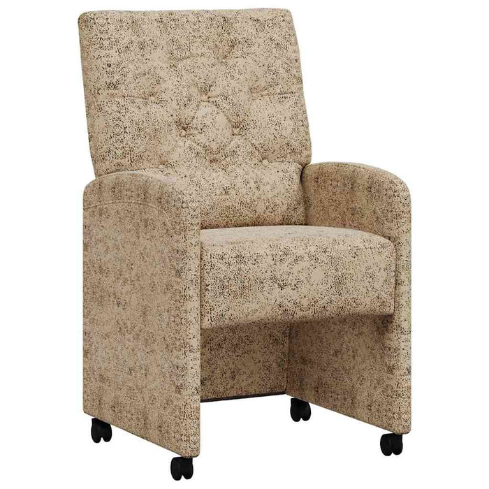 Scaune de dining cu roți 2 pcs Gri deschis 58 x 67 x 97 cm - WALTI WALTI