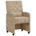 Scaune de dining cu roți 2 pcs Gri deschis 58 x 67 x 97 cm - WALTI WALTI