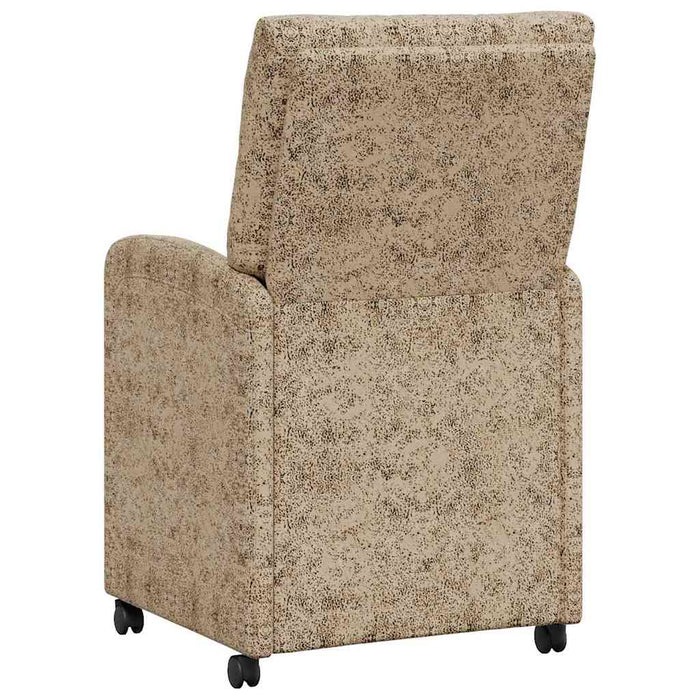 Scaune de dining cu roți 2 pcs Gri deschis 58 x 67 x 97 cm - WALTI WALTI