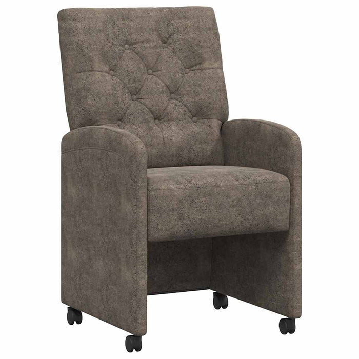 Scaune de dining cu roți 2 pcs Gri închis 58 x 67 x 97 cm - WALTI WALTI