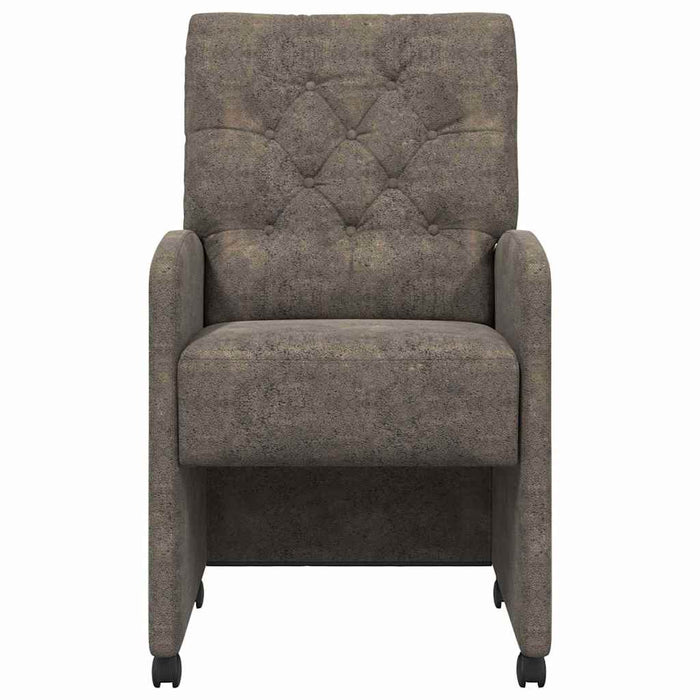 Scaune de dining cu roți 2 pcs Gri închis 58 x 67 x 97 cm - WALTI WALTI