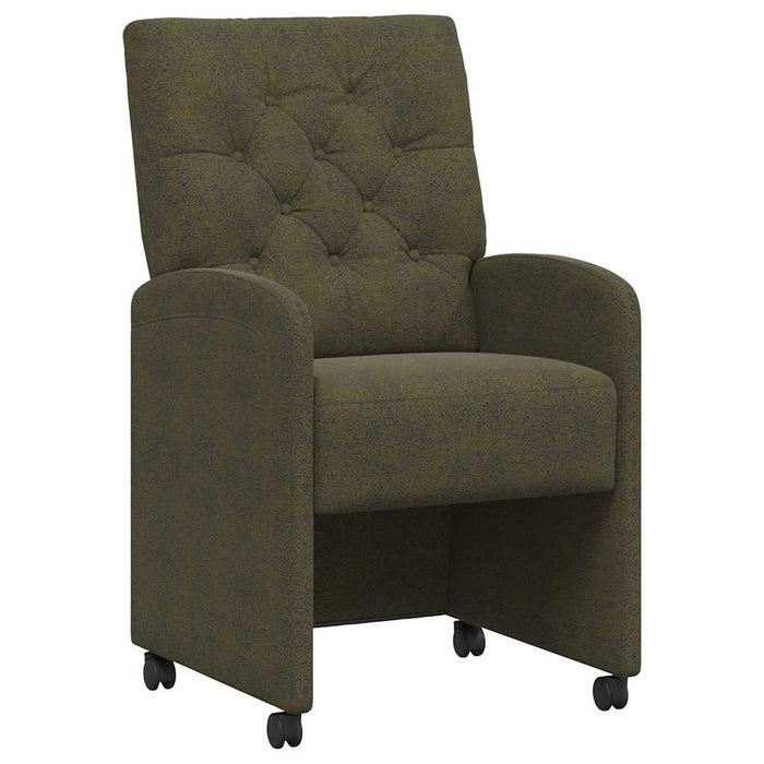 Scaune de dining cu roți 2 pcs Verde militar 58 x 67 x 97 cm - WALTI WALTI