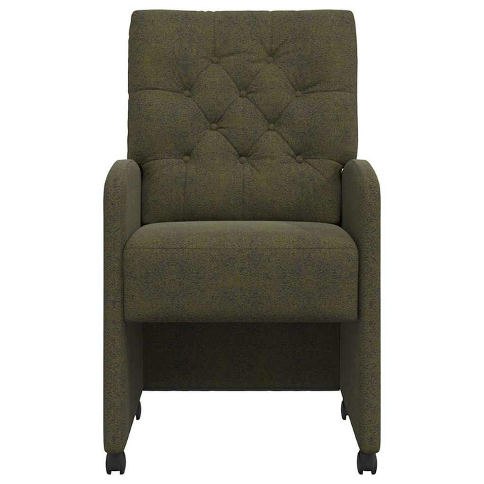 Scaune de dining cu roți 2 pcs Verde militar 58 x 67 x 97 cm - WALTI WALTI