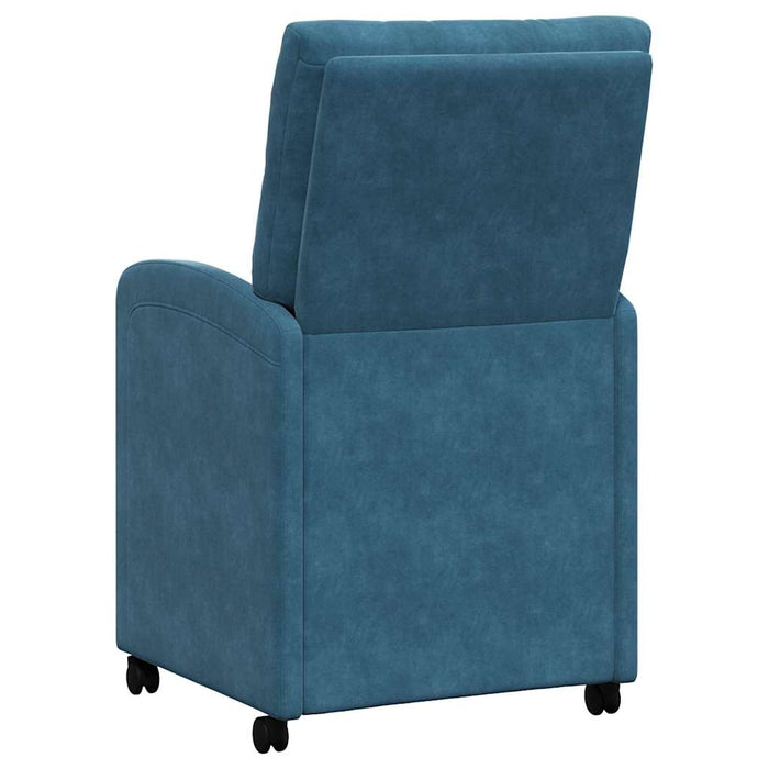 Scaune de dining cu roți 2 pcs albastru 58 x 67 x 97 cm Catifea - WALTI WALTI