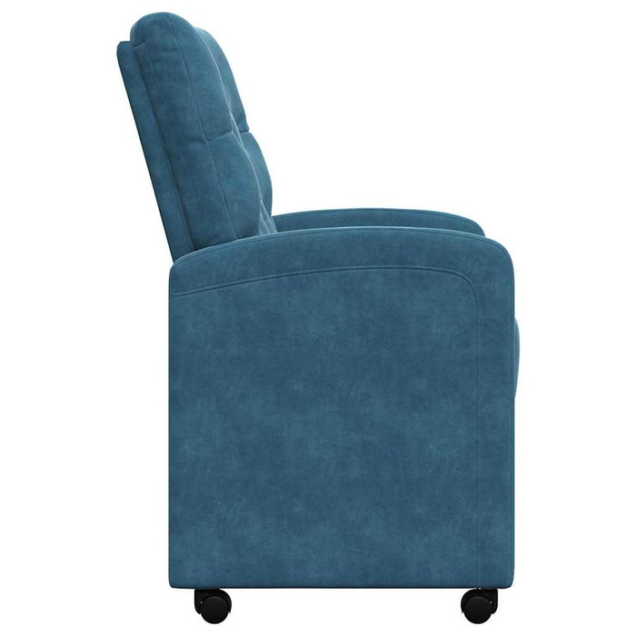 Scaune de dining cu roți 2 pcs albastru 58 x 67 x 97 cm Catifea - WALTI WALTI