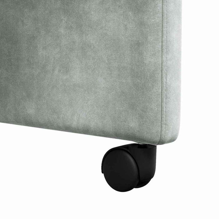 Scaune de dining cu roți 2 pcs Gri deschis 58 x 67 x 97 cm - WALTI WALTI