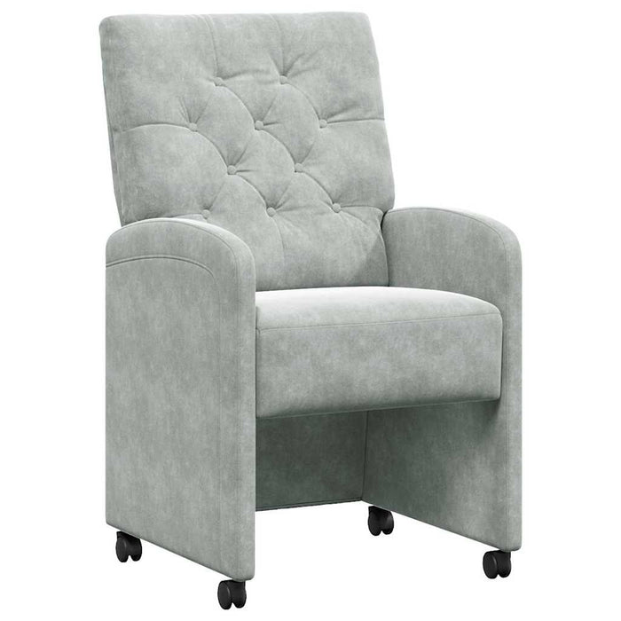 Scaune de dining cu roți 2 pcs Gri deschis 58 x 67 x 97 cm - WALTI WALTI