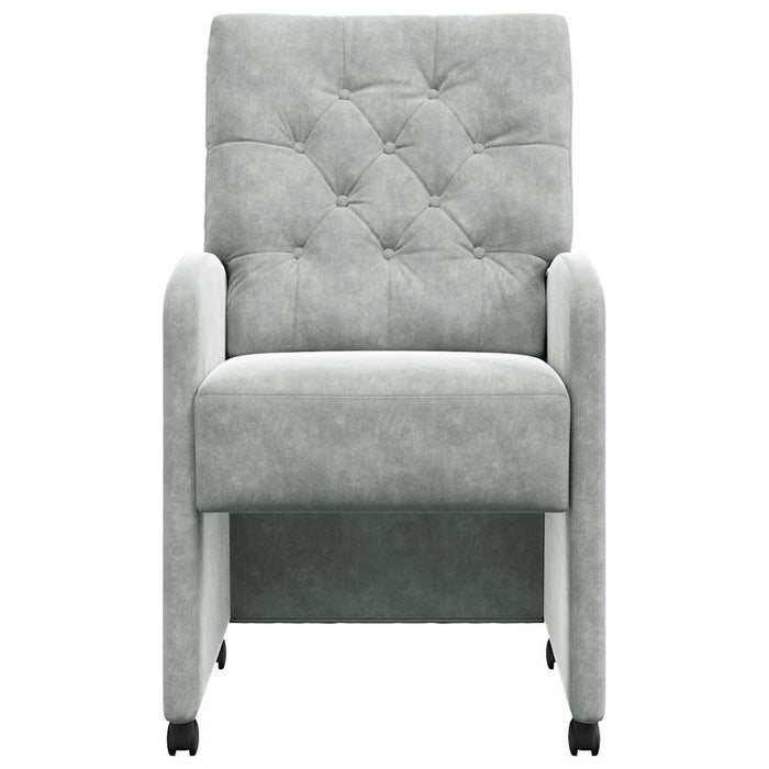 Scaune de dining cu roți 2 pcs Gri deschis 58 x 67 x 97 cm - WALTI WALTI