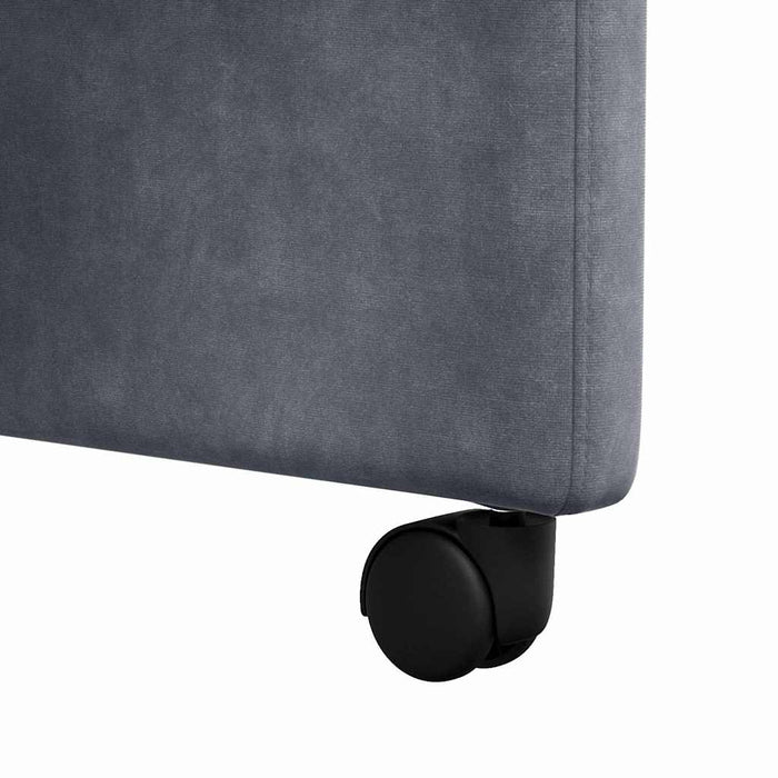 Scaune de dining cu roți 2 pcs Gri închis 58 x 67 x 97 cm - WALTI WALTI