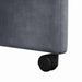 Scaune de dining cu roți 2 pcs Gri închis 58 x 67 x 97 cm - WALTI WALTI