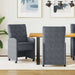 Scaune de dining cu roți 2 pcs Gri închis 58 x 67 x 97 cm - WALTI WALTI