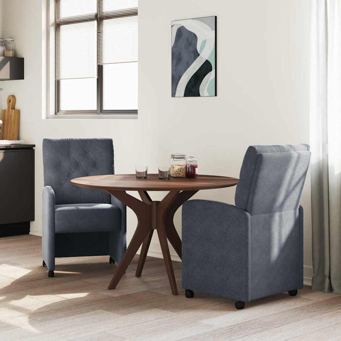 Scaune de dining cu roți 2 pcs Gri închis 58 x 67 x 97 cm - WALTI WALTI