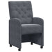 Scaune de dining cu roți 2 pcs Gri închis 58 x 67 x 97 cm - WALTI WALTI