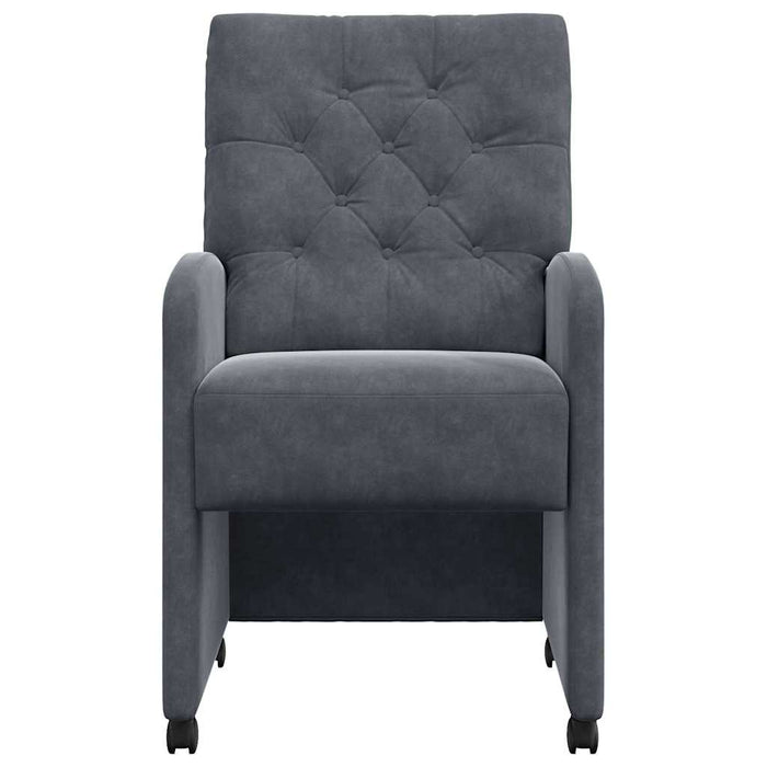 Scaune de dining cu roți 2 pcs Gri închis 58 x 67 x 97 cm - WALTI WALTI