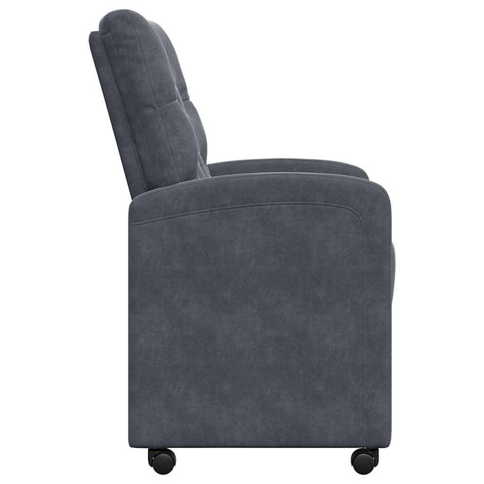 Scaune de dining cu roți 2 pcs Gri închis 58 x 67 x 97 cm - WALTI WALTI