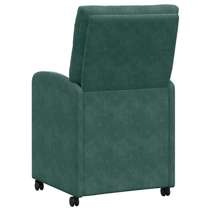 Scaune de dining cu roți 2 pcs Verde închis 58 x 67 x 97 cm - WALTI WALTI