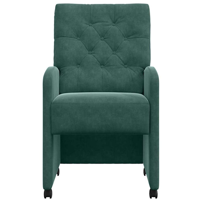 Scaune de dining cu roți 2 pcs Verde închis 58 x 67 x 97 cm - WALTI WALTI