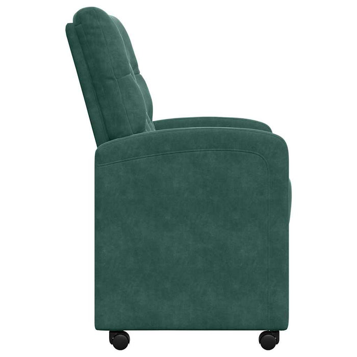 Scaune de dining cu roți 2 pcs Verde închis 58 x 67 x 97 cm - WALTI WALTI