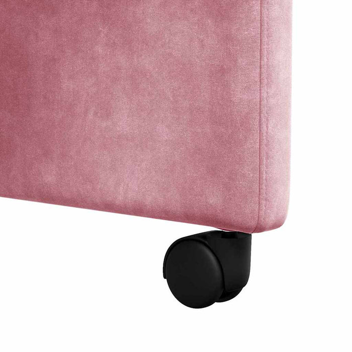 Scaune de dining cu roți 2 pcs Roz 58 x 67 x 97 cm Catifea - WALTI WALTI