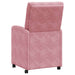 Scaune de dining cu roți 2 pcs Roz 58 x 67 x 97 cm Catifea - WALTI WALTI
