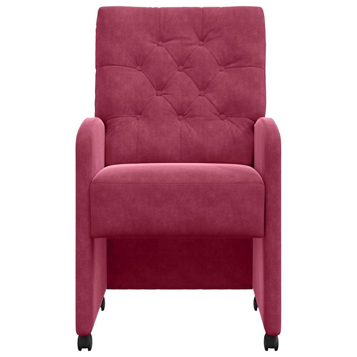 Scaune de dining cu roți 2 pcs bordo 58 x 67 x 97 cm Catifea - WALTI WALTI