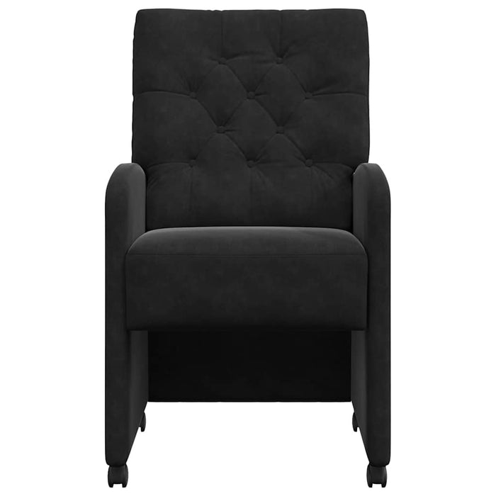 Scaune de dining cu roți 2 pcs Negru 58 x 67 x 97 cm Catifea - WALTI WALTI