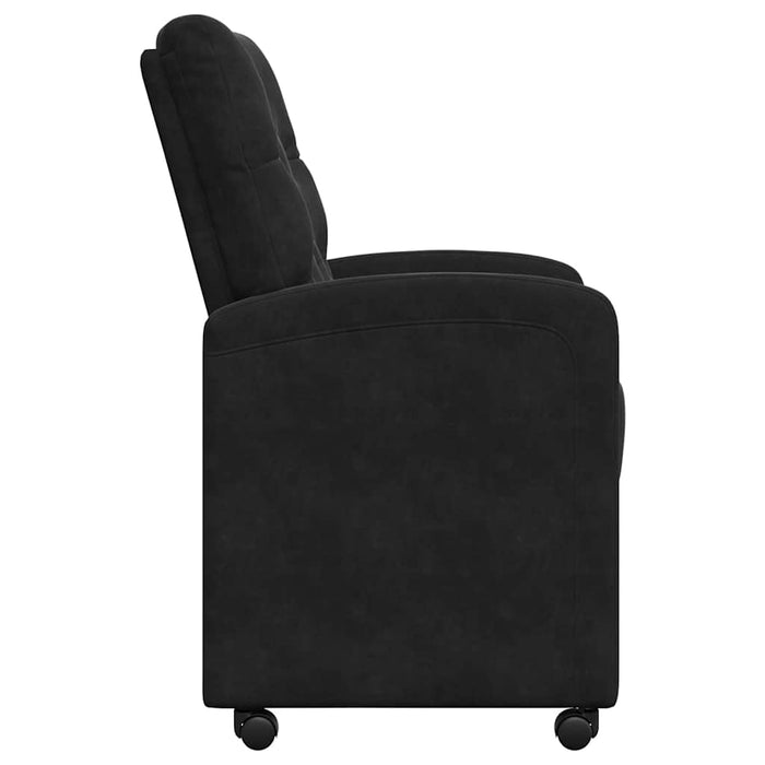 Scaune de dining cu roți 2 pcs Negru 58 x 67 x 97 cm Catifea - WALTI WALTI
