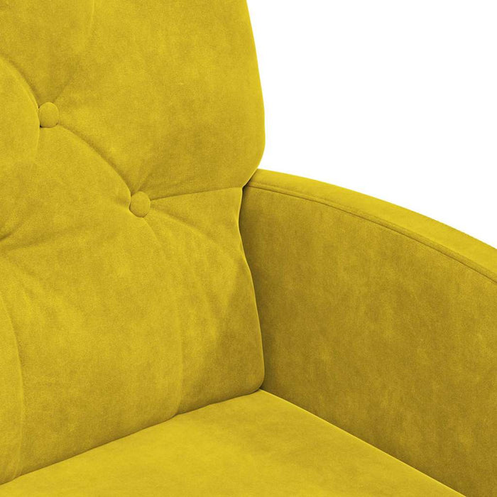 Scaune de dining cu roți 2 pcs Galben 58 x 67 x 97 cm Catifea - WALTI WALTI
