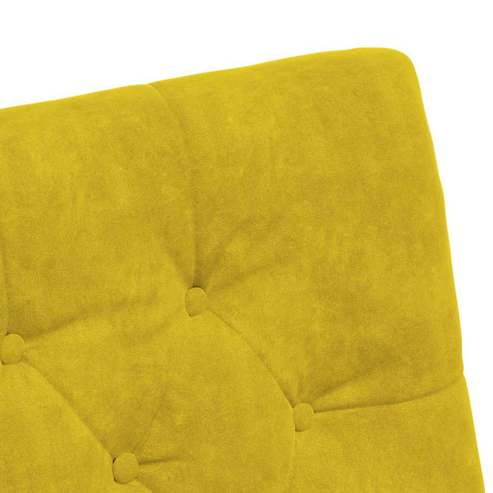 Scaune de dining cu roți 2 pcs Galben 58 x 67 x 97 cm Catifea - WALTI WALTI