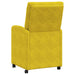 Scaune de dining cu roți 2 pcs Galben 58 x 67 x 97 cm Catifea - WALTI WALTI