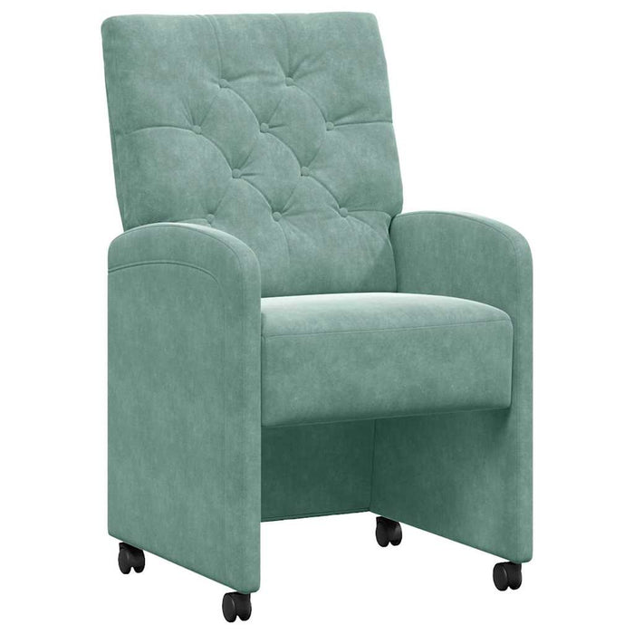 Scaune de dining cu roți 2 pcs verde-albăstriu 58 x 67 x 97 cm - WALTI WALTI