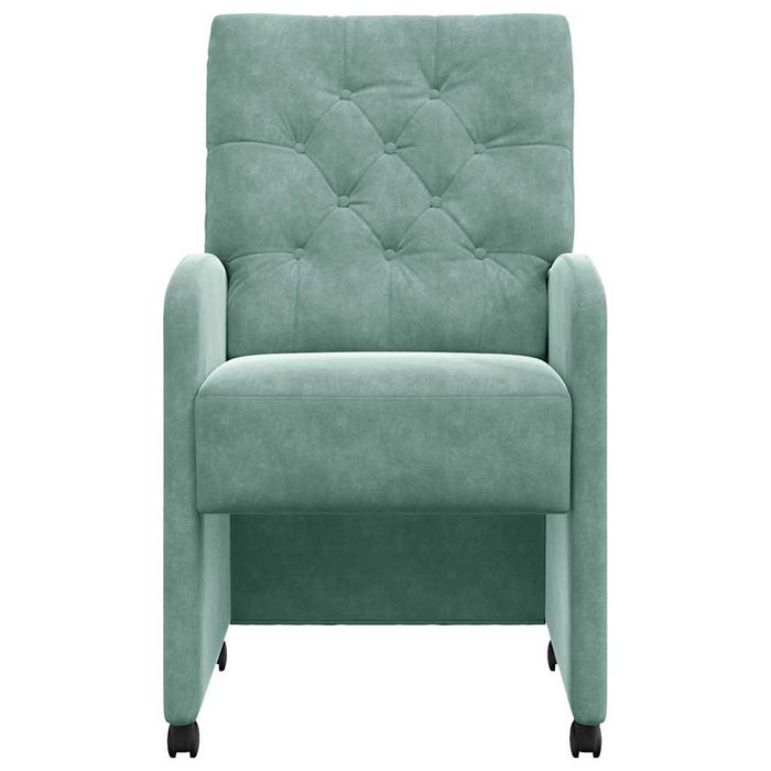 Scaune de dining cu roți 2 pcs verde-albăstriu 58 x 67 x 97 cm - WALTI WALTI