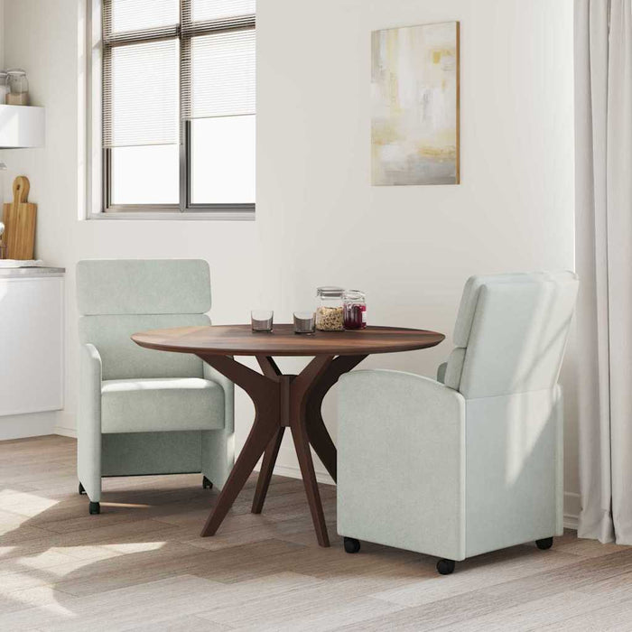 Scaune de dining cu roți 2 pcs Gri deschis 58 x 65 x 98 cm - WALTI WALTI