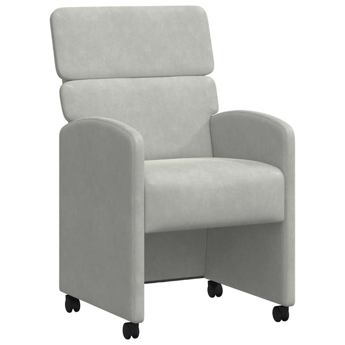 Scaune de dining cu roți 2 pcs Gri deschis 58 x 65 x 98 cm - WALTI WALTI