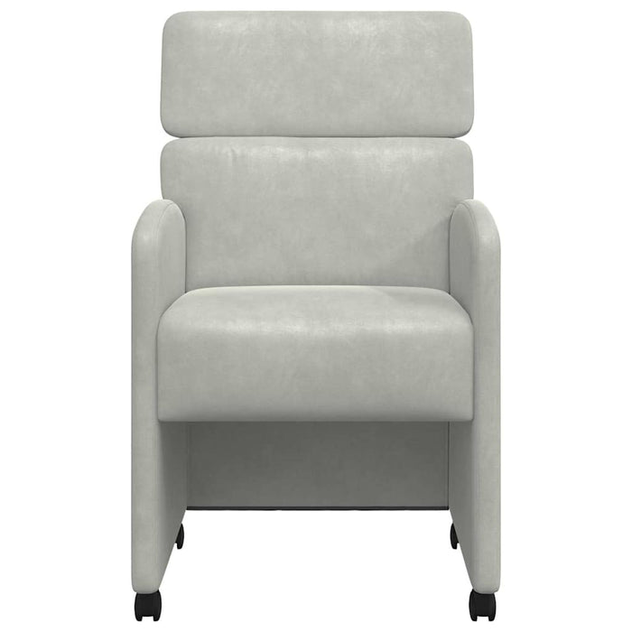 Scaune de dining cu roți 2 pcs Gri deschis 58 x 65 x 98 cm - WALTI WALTI