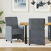 Scaune de dining cu roți 2 pcs Gri închis 58 x 65 x 98 cm - WALTI WALTI