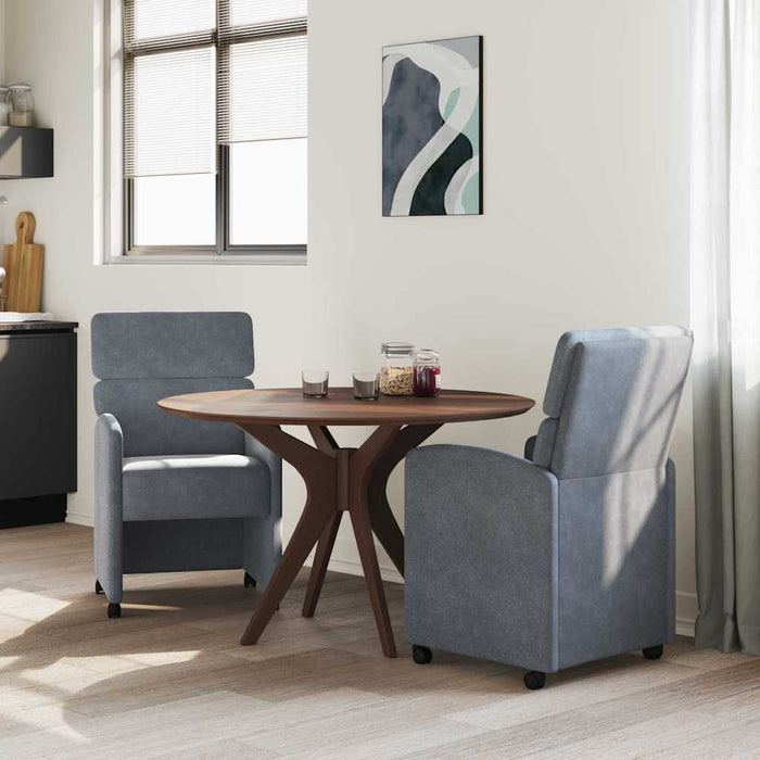 Scaune de dining cu roți 2 pcs Gri închis 58 x 65 x 98 cm - WALTI WALTI