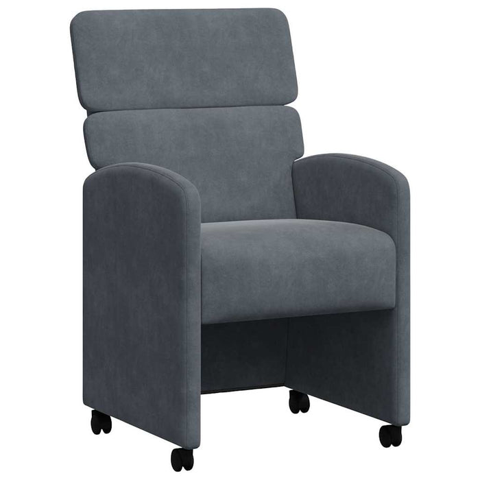 Scaune de dining cu roți 2 pcs Gri închis 58 x 65 x 98 cm - WALTI WALTI