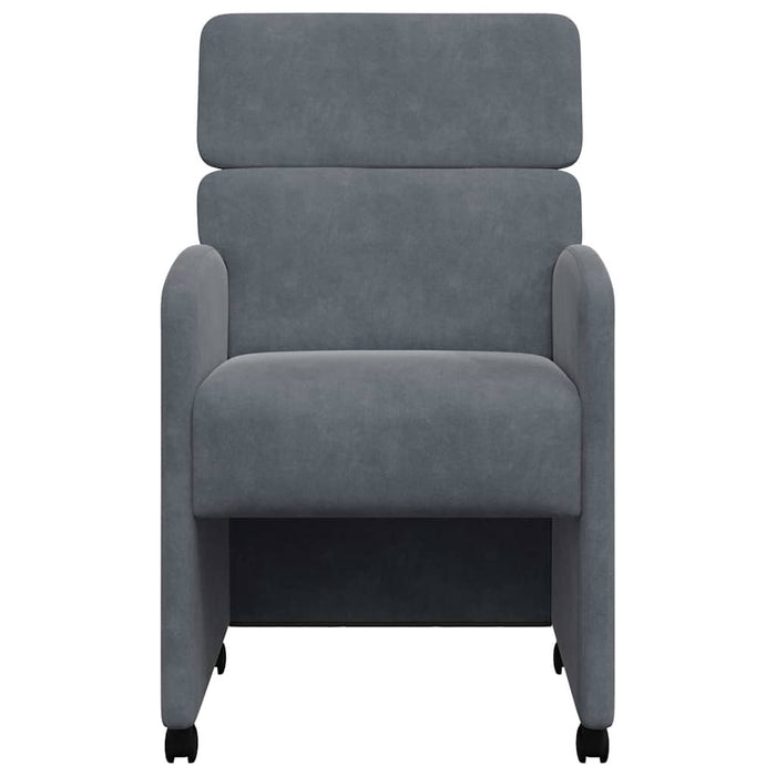 Scaune de dining cu roți 2 pcs Gri închis 58 x 65 x 98 cm - WALTI WALTI