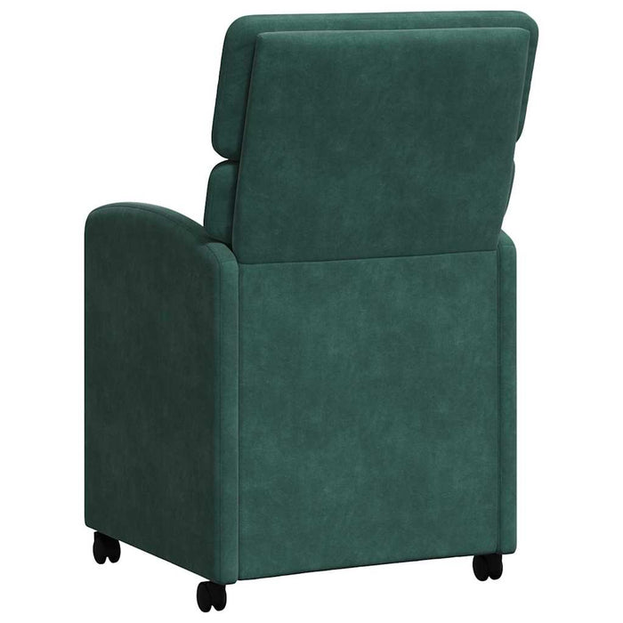 Scaune de dining cu roți 2 pcs Verde închis 58 x 65 x 98 cm - WALTI WALTI