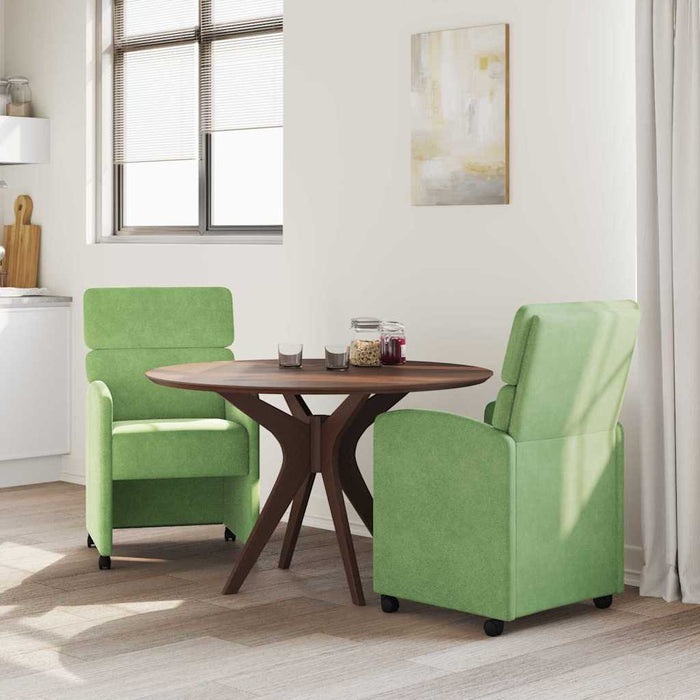 Scaune de dining cu roți 2 pcs Lysegrønn 58 x 65 x 98 cm - WALTI WALTI
