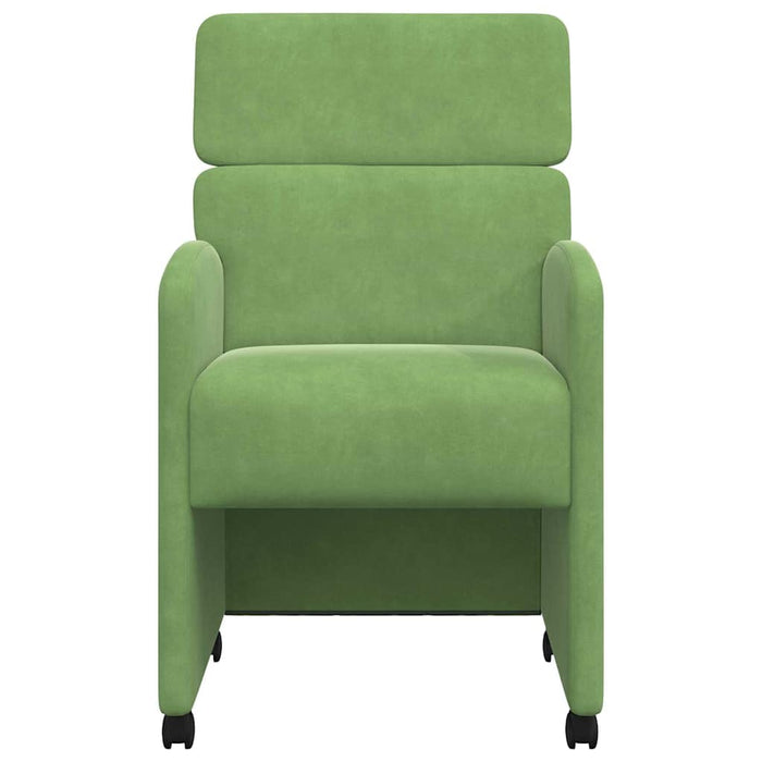 Scaune de dining cu roți 2 pcs Lysegrønn 58 x 65 x 98 cm - WALTI WALTI