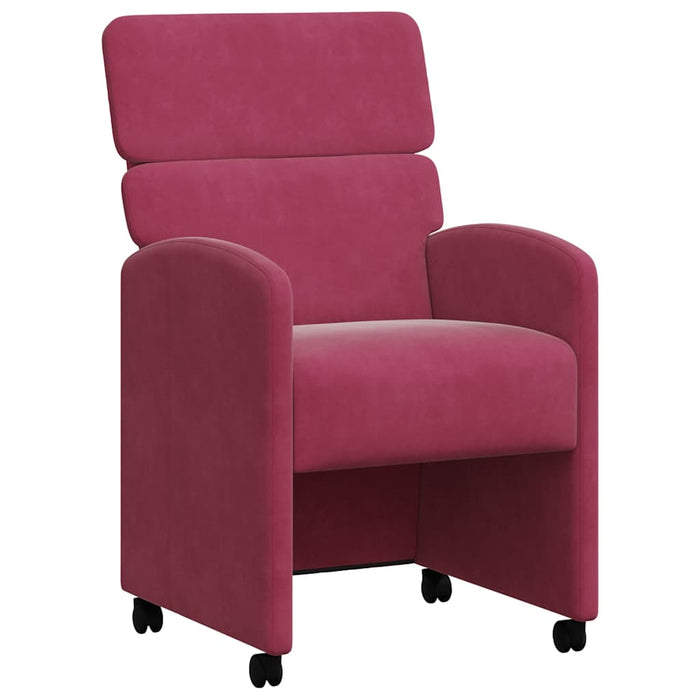Scaune de dining cu roți 2 pcs bordo 58 x 65 x 98 cm Catifea - WALTI WALTI