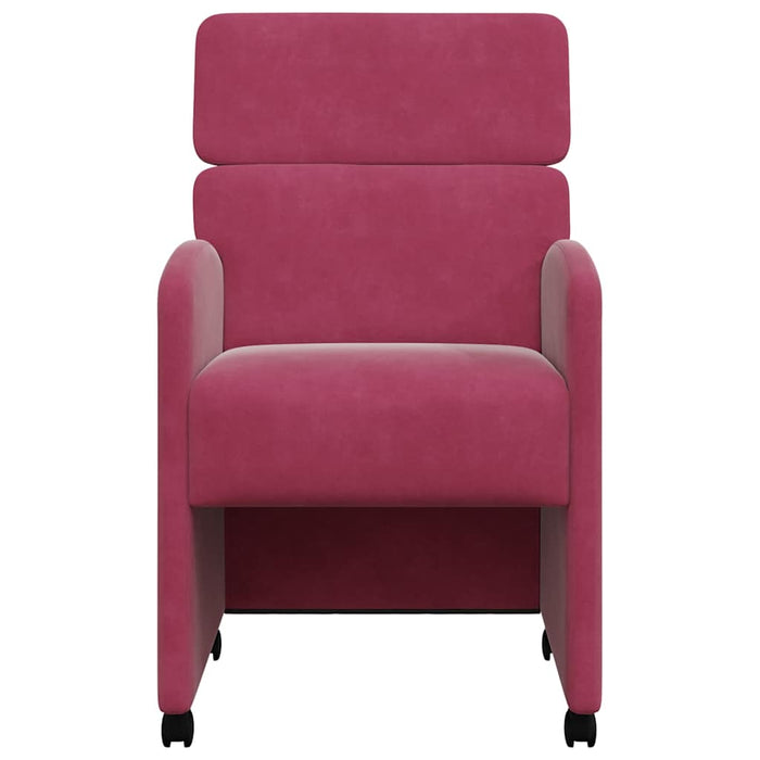 Scaune de dining cu roți 2 pcs bordo 58 x 65 x 98 cm Catifea - WALTI WALTI