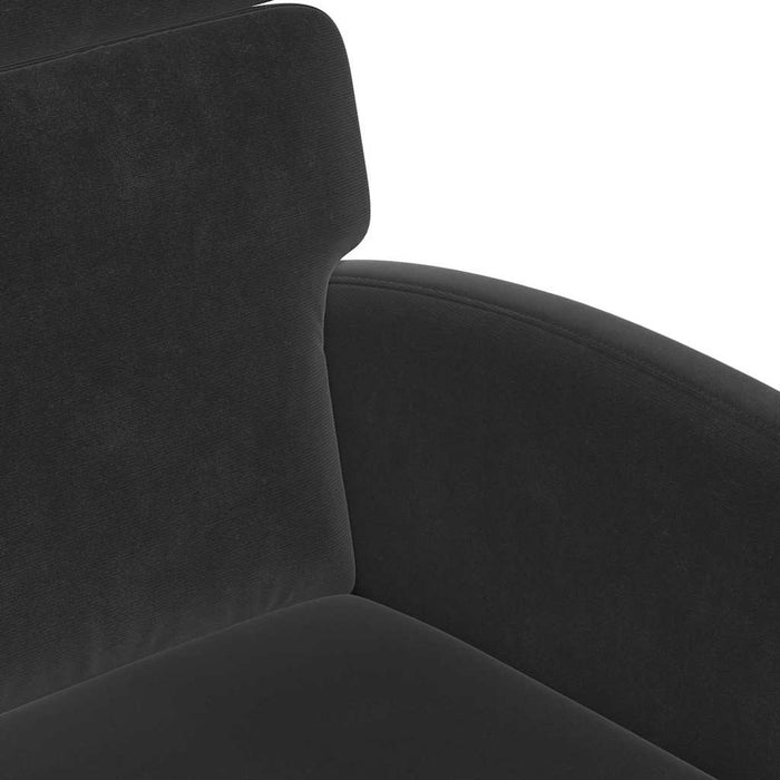 Scaune de dining cu roți 2 pcs Negru 58 x 65 x 98 cm Catifea - WALTI WALTI