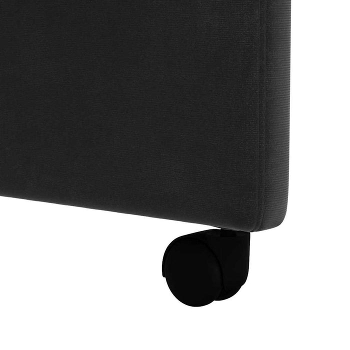 Scaune de dining cu roți 2 pcs Negru 58 x 65 x 98 cm Catifea - WALTI WALTI