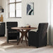Scaune de dining cu roți 2 pcs Negru 58 x 65 x 98 cm Catifea - WALTI WALTI