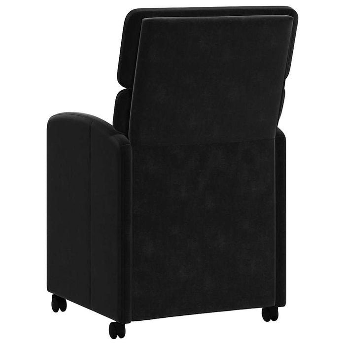 Scaune de dining cu roți 2 pcs Negru 58 x 65 x 98 cm Catifea - WALTI WALTI