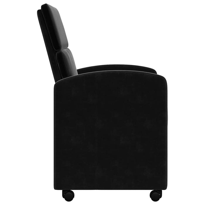 Scaune de dining cu roți 2 pcs Negru 58 x 65 x 98 cm Catifea - WALTI WALTI